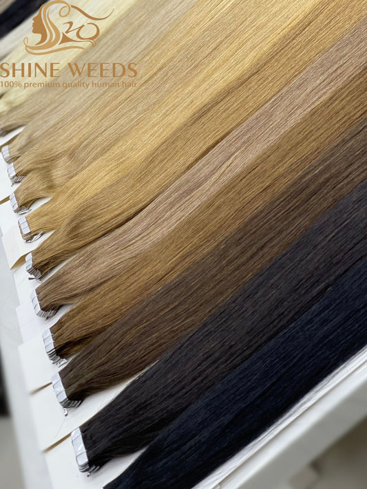 Tape in hair Extension Natural Hair 20pcs 40g NM 60cm 24''