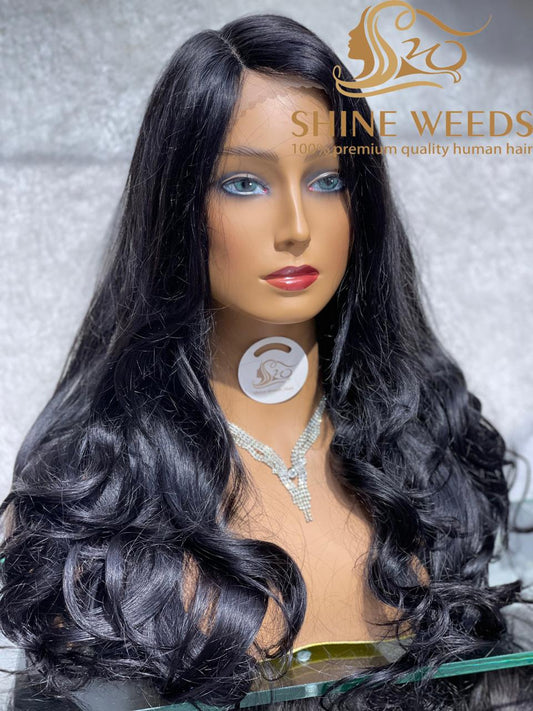 Medium Long Wig Natural Hair Model 1253A