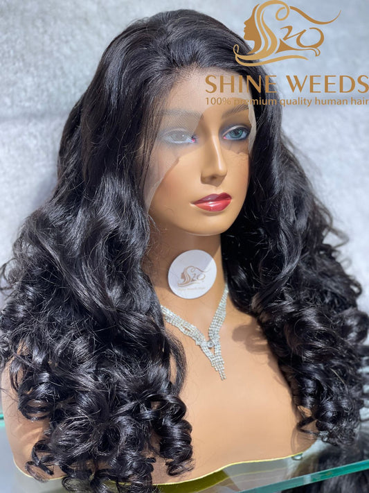 Long Wig 26'' Lose Wave Highlight Natural Hair MV Model
