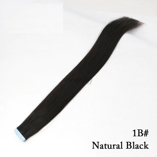 28"Tape In Virgin Human Hair Extensions 100% Remy Human Hair 20 pieces 40g