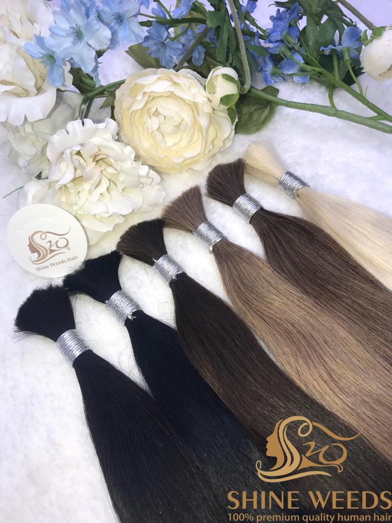 Shine Weeds 24'' Bulk Hair 50g premium Remy Hair