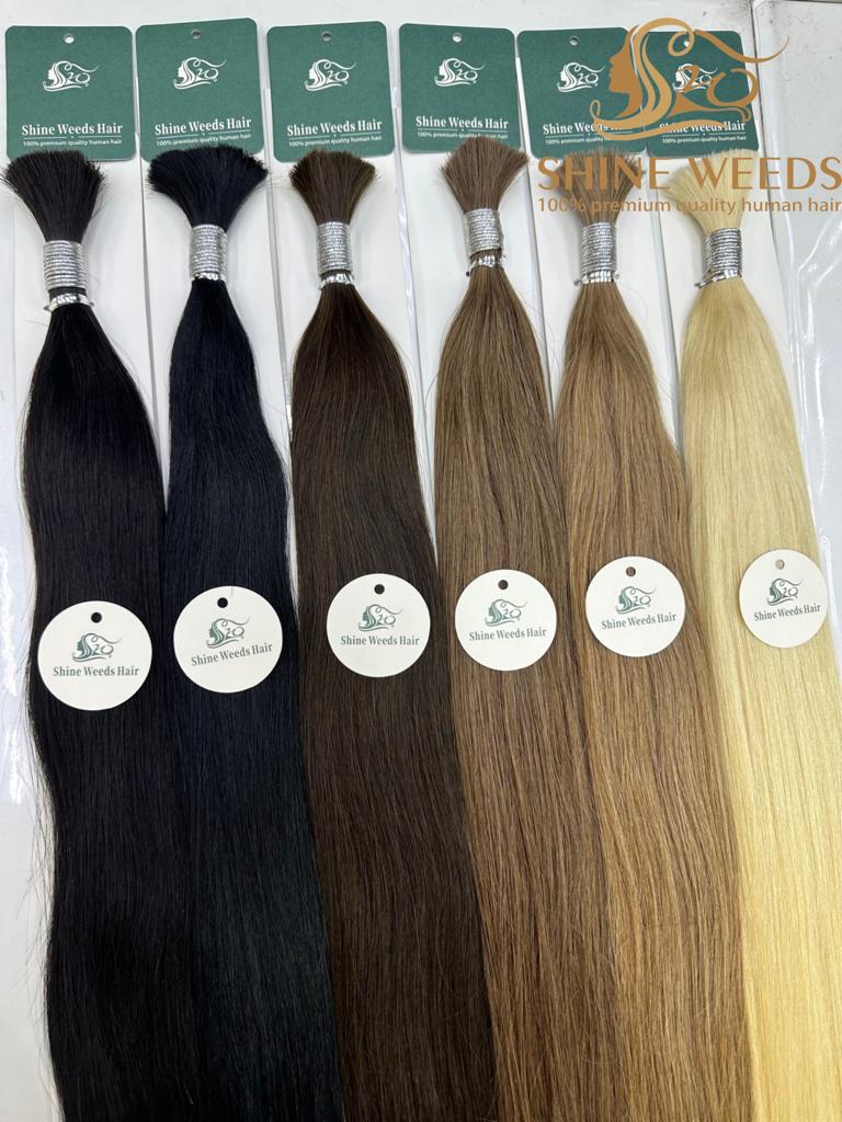 Shine Weeds 24'' Bulk Hair 50g premium Remy Hair