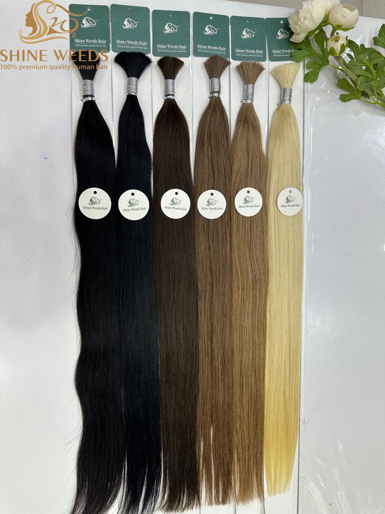 Shine Weeds 24'' Bulk Hair 50g premium Remy Hair