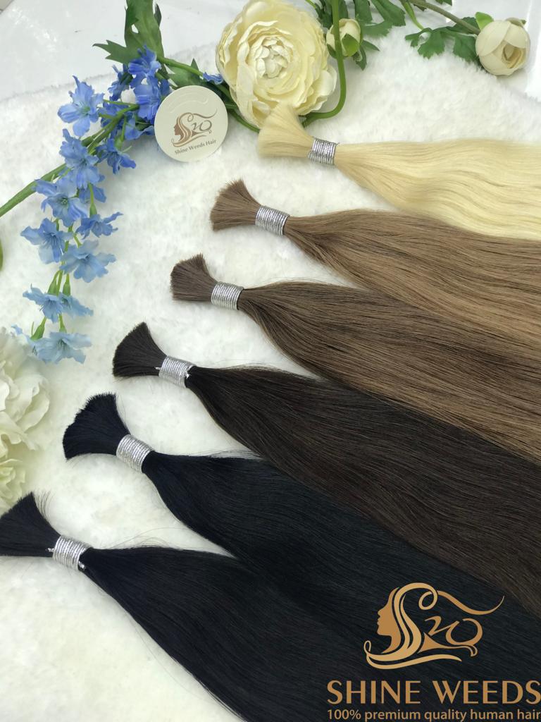 Shine Weeds 24'' Bulk Hair 50g premium Remy Hair