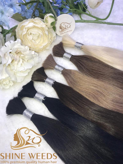 Shine Weeds 24'' Bulk Hair 50g premium Remy Hair