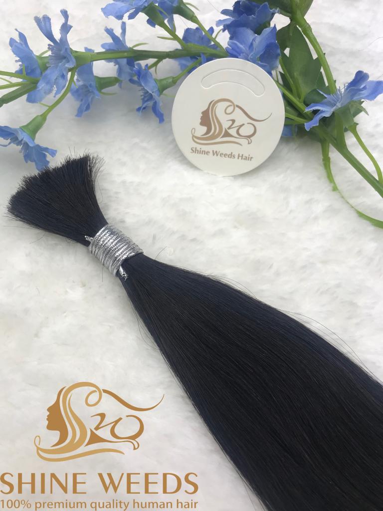 Shine Weeds 24'' Bulk Hair 50g premium Remy Hair