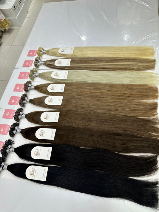 Nail Tip/U Tip Extention 24inch 60cm Natural Hair Premium Remy 100g 100pcs