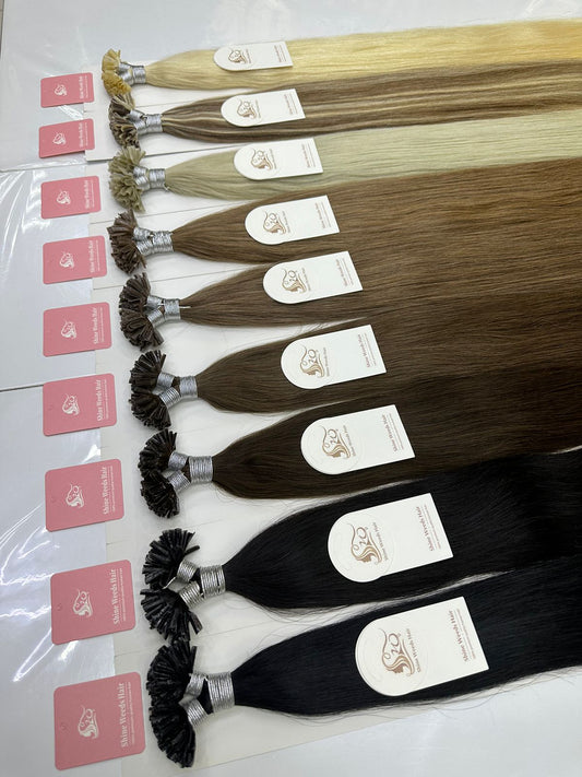 Nail Tip/U Tip Extention 24inch 60cm Natural Hair Premium Remy 100g 100pcs