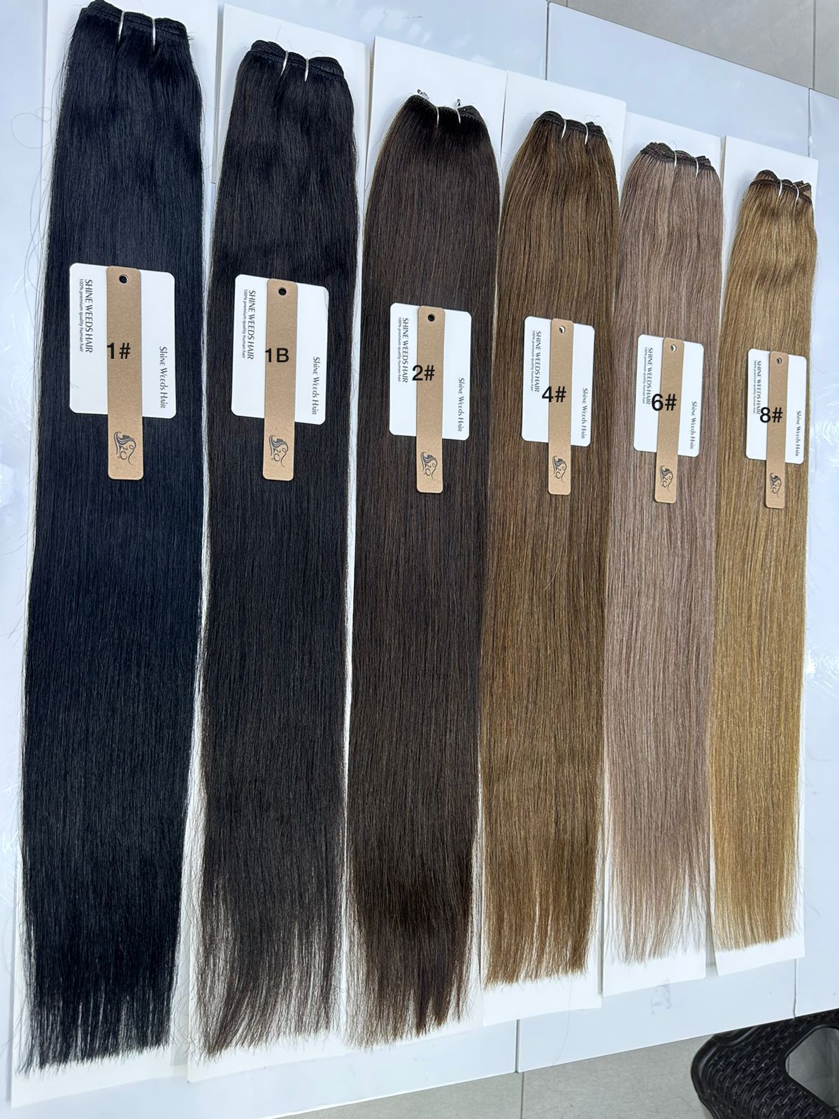 shine weeds 100% Human Hair Weft 200 grams