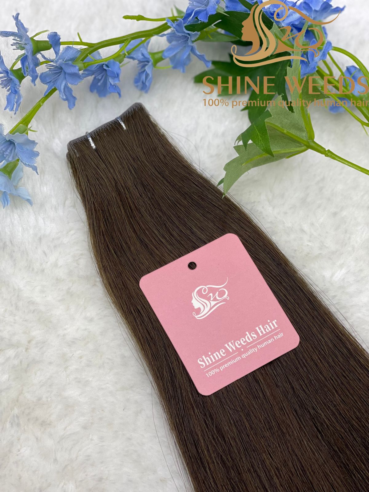 Seamless Invisible Virgin Human Hair Tape Extensions 100% Remy Human Hair 20 pieces x 4 cm wide Human Hair 24″-50g
