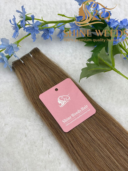 Seamless Invisible Virgin Human Hair Tape Extensions 100% Remy Human Hair 20 pieces x 4 cm wide Human Hair 24″-50g