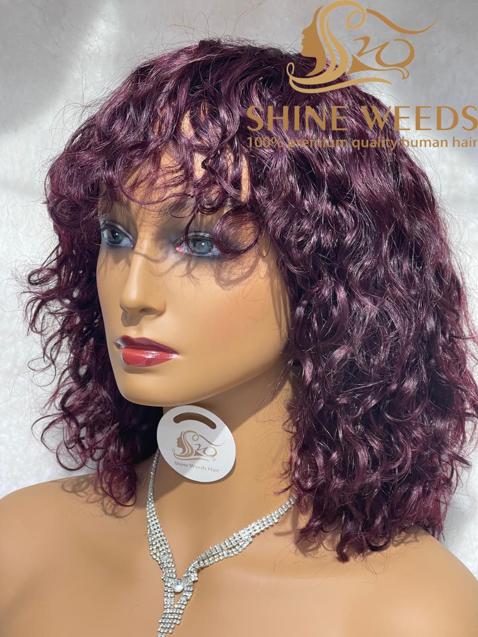 Short Wigs with Bangs African Fashion Natural Hair Wigs Mc