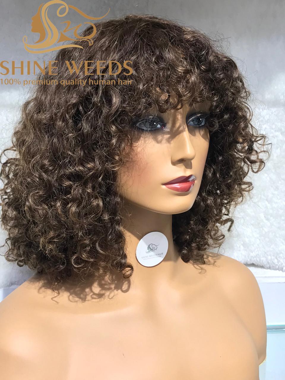 Short Wigs with Bangs African Fashion Natural Hair Wigs Mc