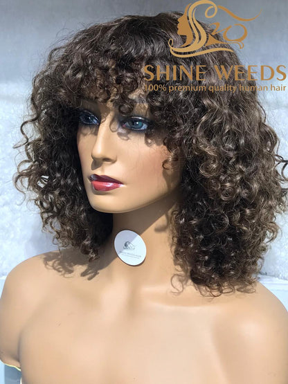Short Wigs with Bangs African Fashion Natural Hair Wigs Mc