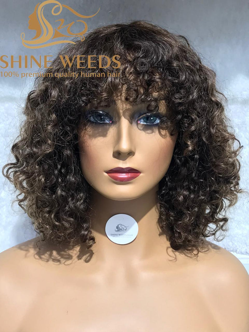 Short Wigs with Bangs African Fashion Natural Hair Wigs Mc