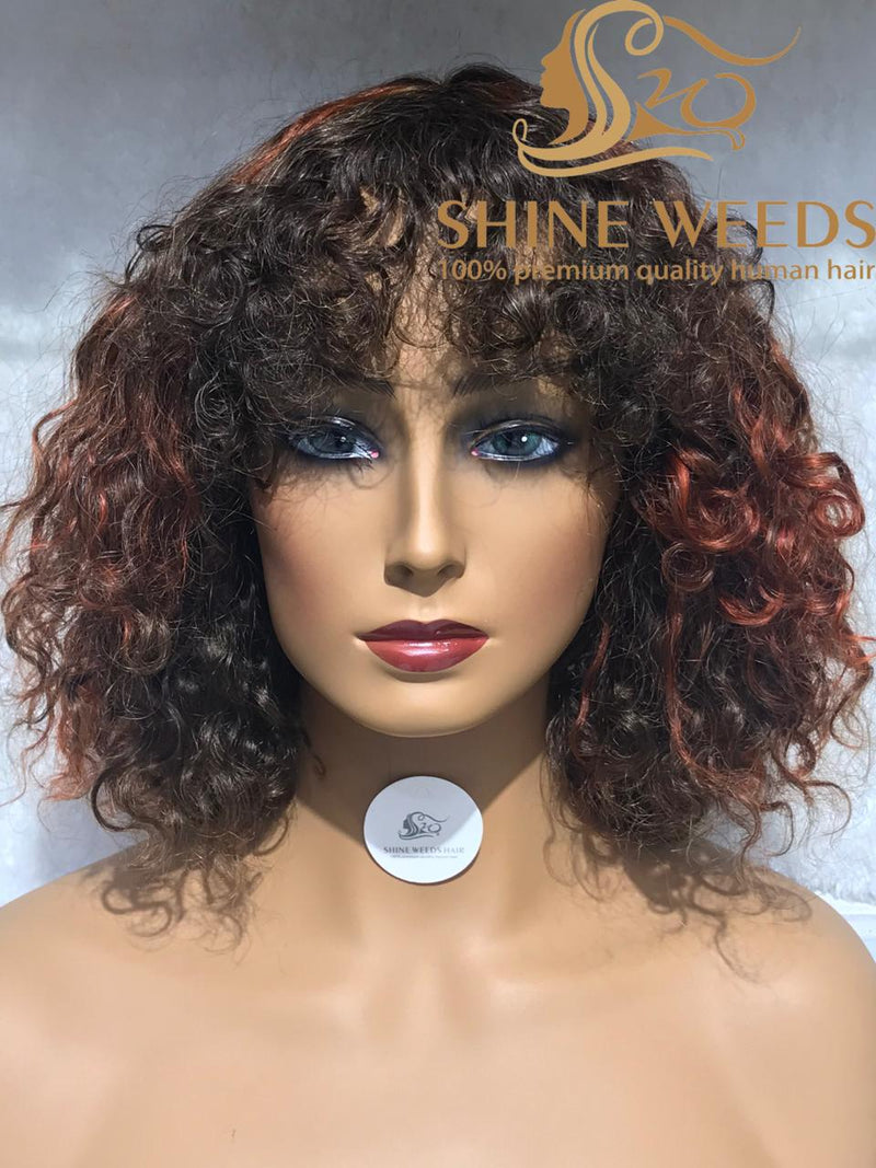 Short Wigs with Bangs African Fashion Natural Hair Wigs Mc