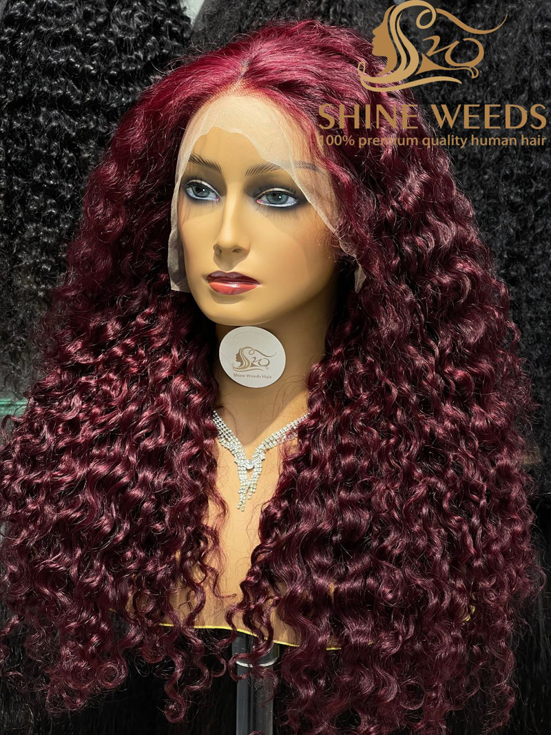 Long 26'' Lose Curly Frontal Wigs MS