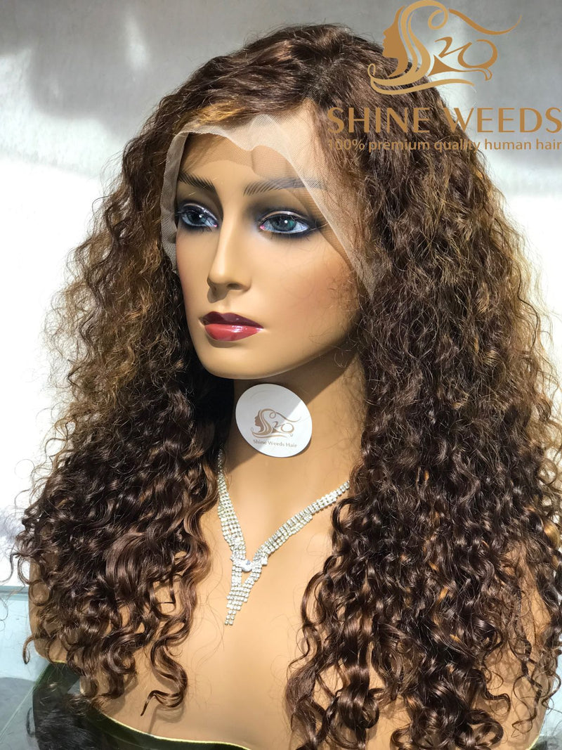 Medium Long 20'' Lose Curly Frontal Wigs MS