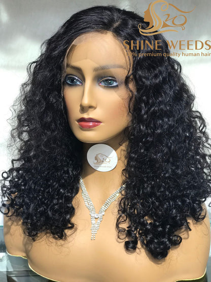 Medium Long 20'' Lose Curly Frontal Wigs MS