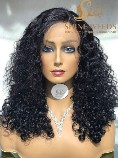 Medium Long 20'' Lose Curly Frontal Wigs MS