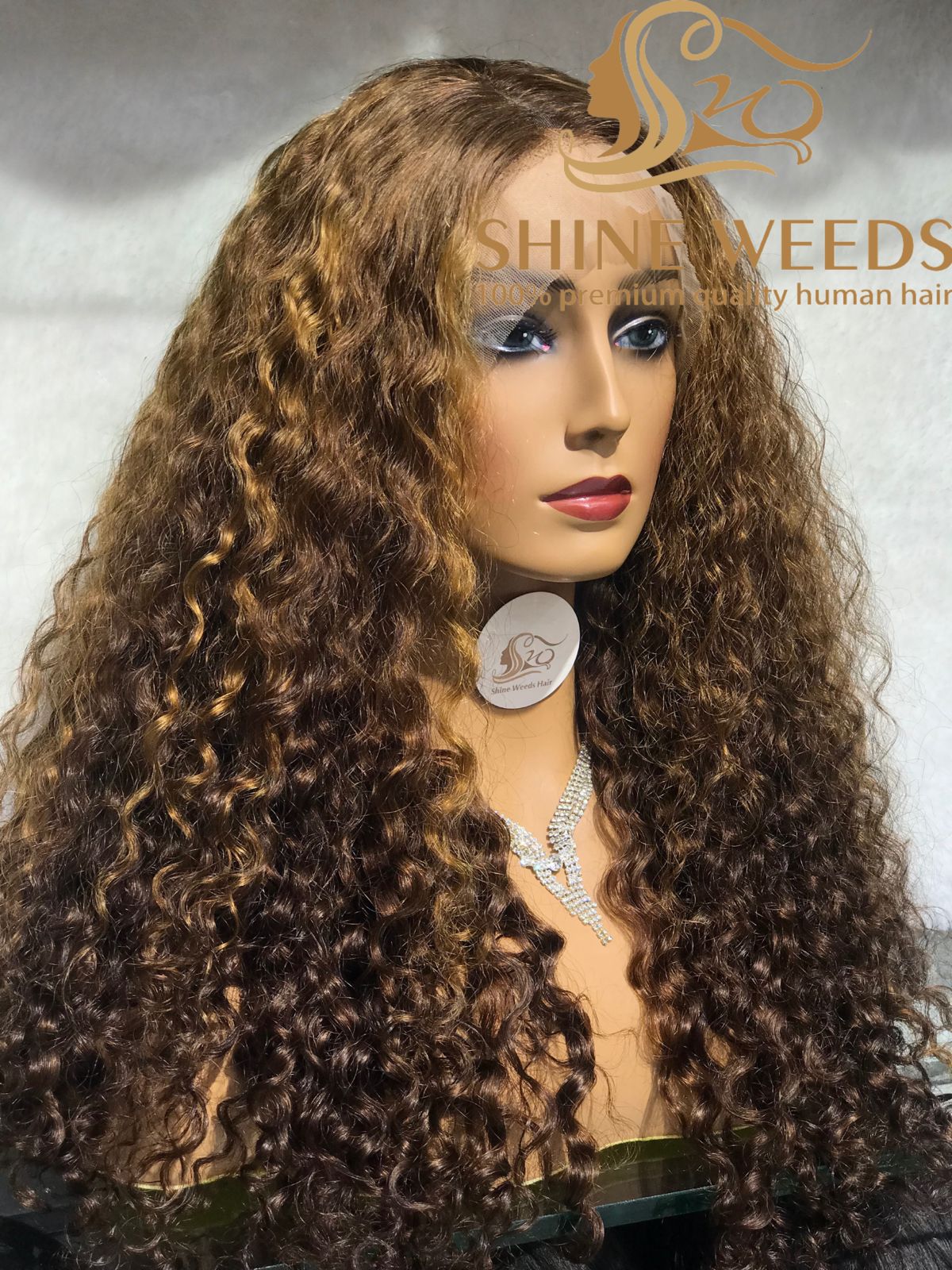 Long 26'' Lose Curly Frontal Wigs MS