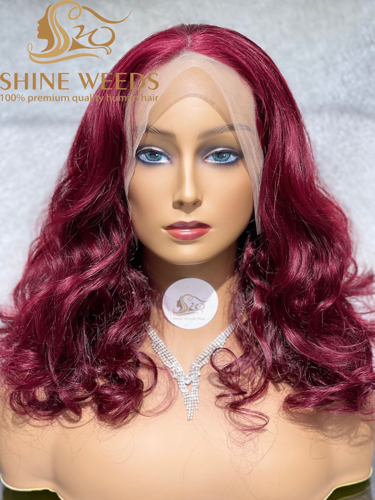 Medium Long 20 Inch Wavy African Frontal Wigs High density MK