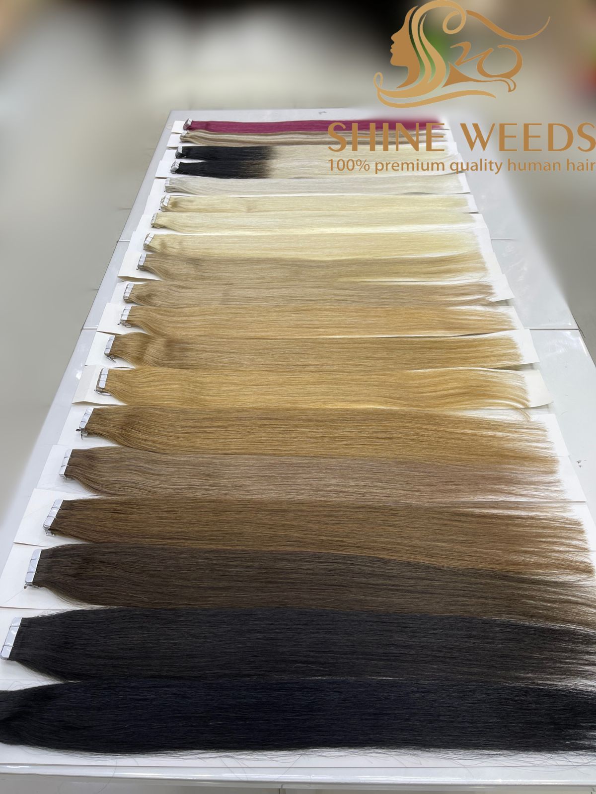 Tape in hair Extension Natural Hair 20pcs 40g NM 60cm 24''