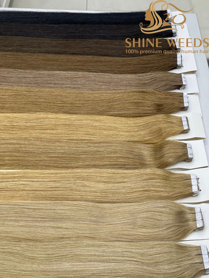 Tape in hair Extension Natural Hair 20pcs 40g NM 60cm 24''