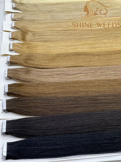 Tape in hair Extension Natural Hair 20pcs 40g NM 60cm 24''