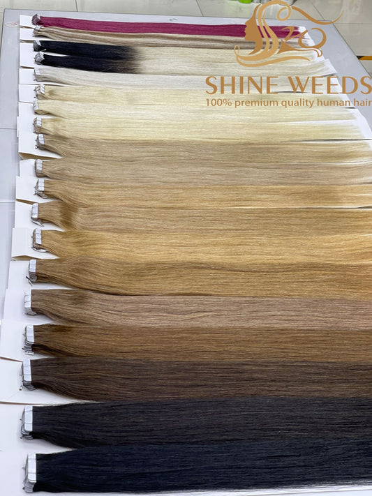 Tape in hair Extension Natural Hair 20pcs 40g NM 60cm 24''