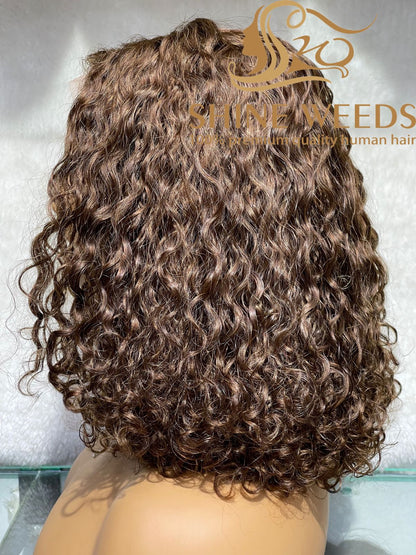 Short Curly Wig Natural hair Model 4*4 Tpart NW