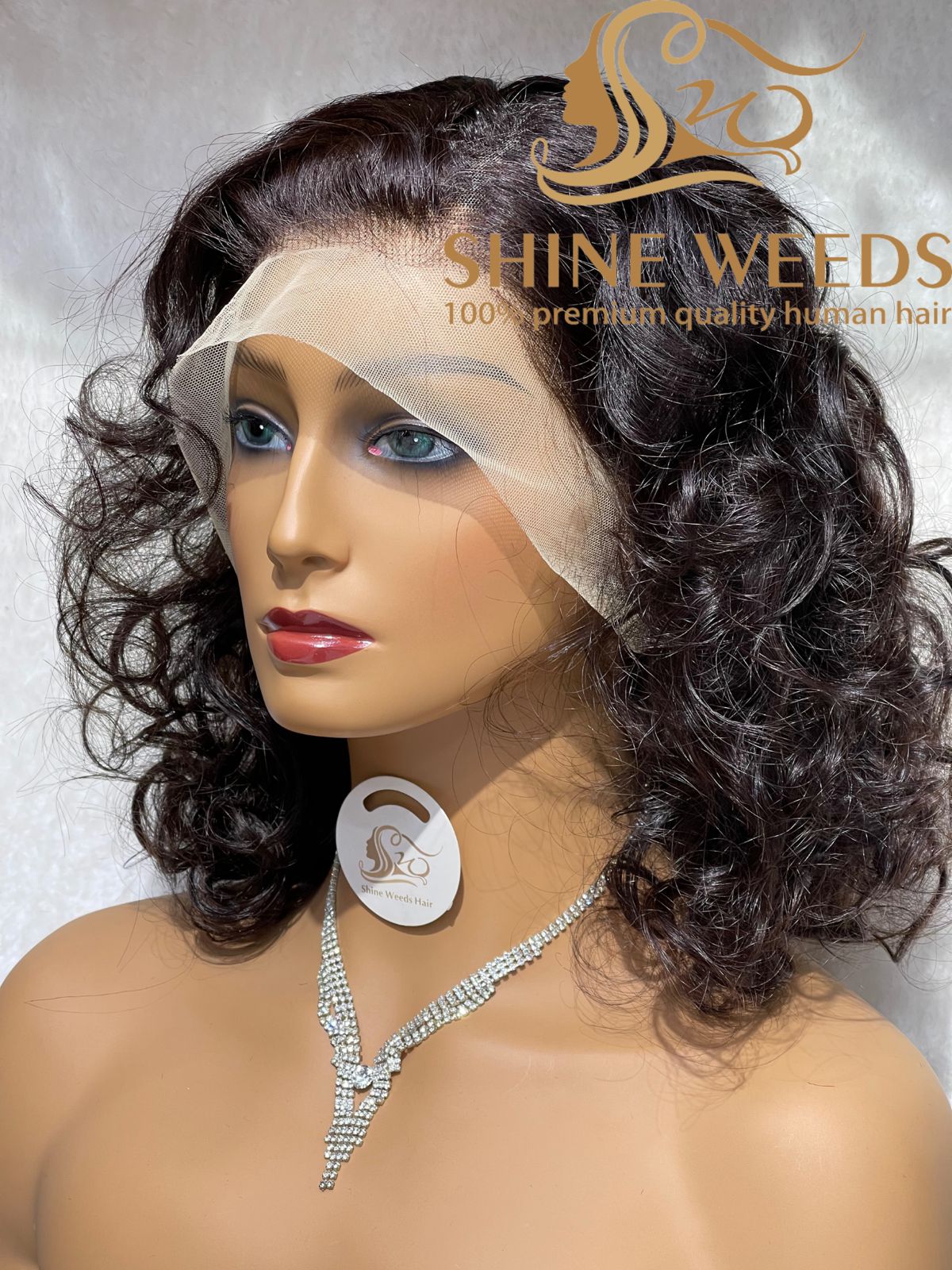 Short 13*4 Frontal Wig Wave French Style Natural Hair wig Model MQ