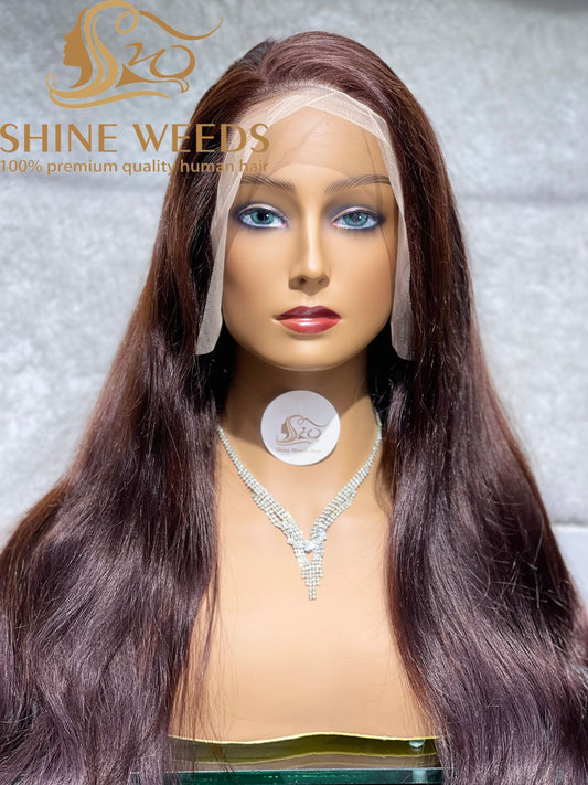 13*4 Brazilian Dark Brown Lace Wig Natural Hair Model 24'' CB