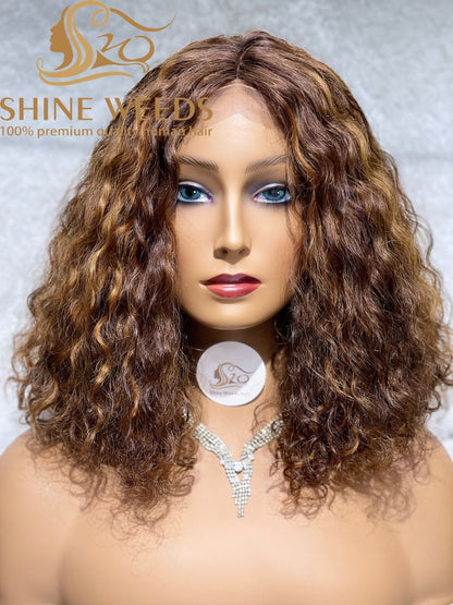 Short Curly Wig Natural hair Model 4*4 Tpart NW