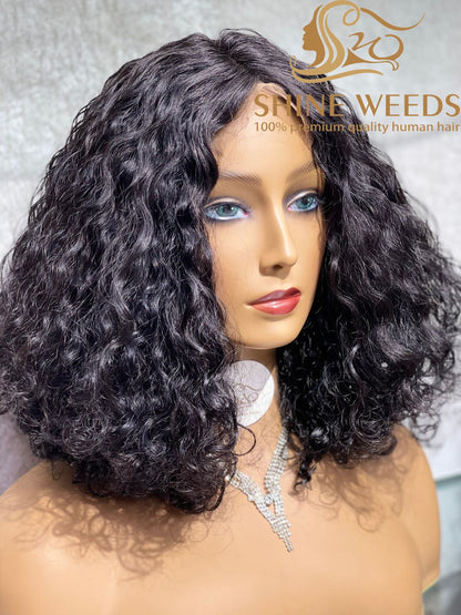 Short Curly Wig Natural hair Model 4*4 Tpart NW