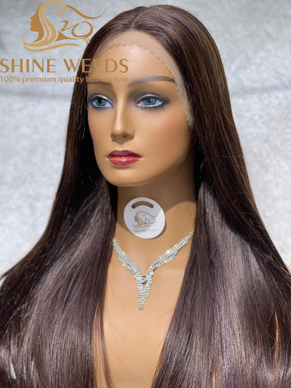 Long Lace wig Sraight Silky Natural Hair 18'' Model 9182