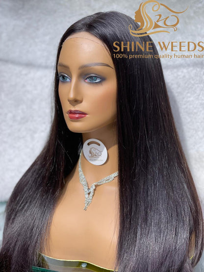 Long Lace wig Sraight Silky Natural Hair 18'' Model 9182
