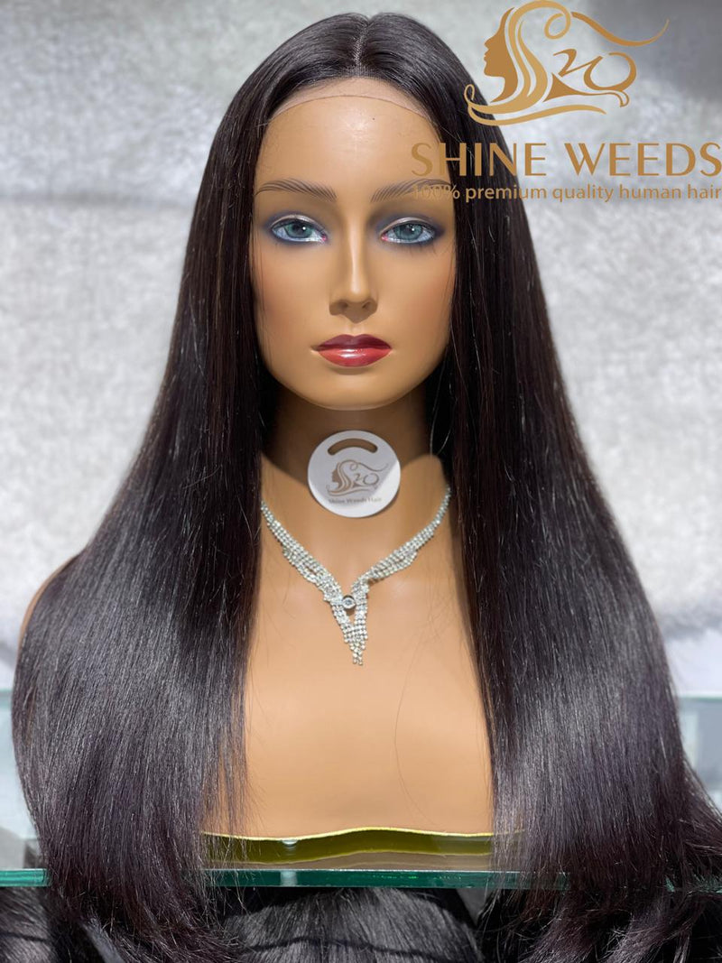 Long Lace wig Sraight Silky Natural Hair 18'' Model 9182