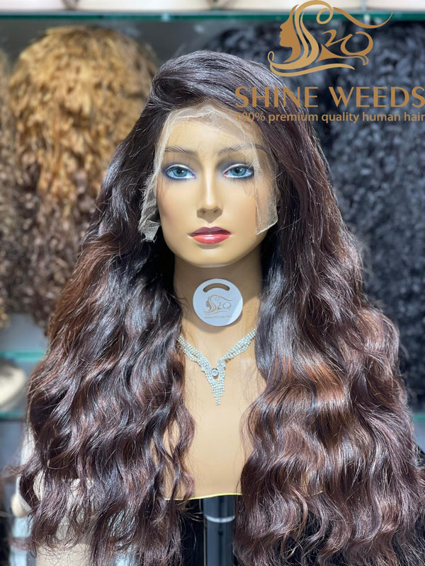 18'' Korean 13*4 HD Frontal Lace wig 300g Double drawn Natural Hair Customized