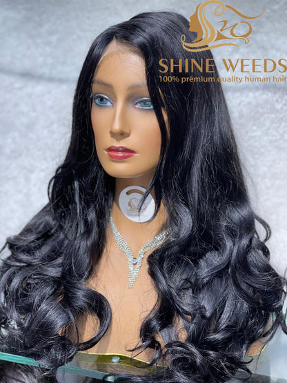 Medium Long Wig Natural Hair Model 1253A