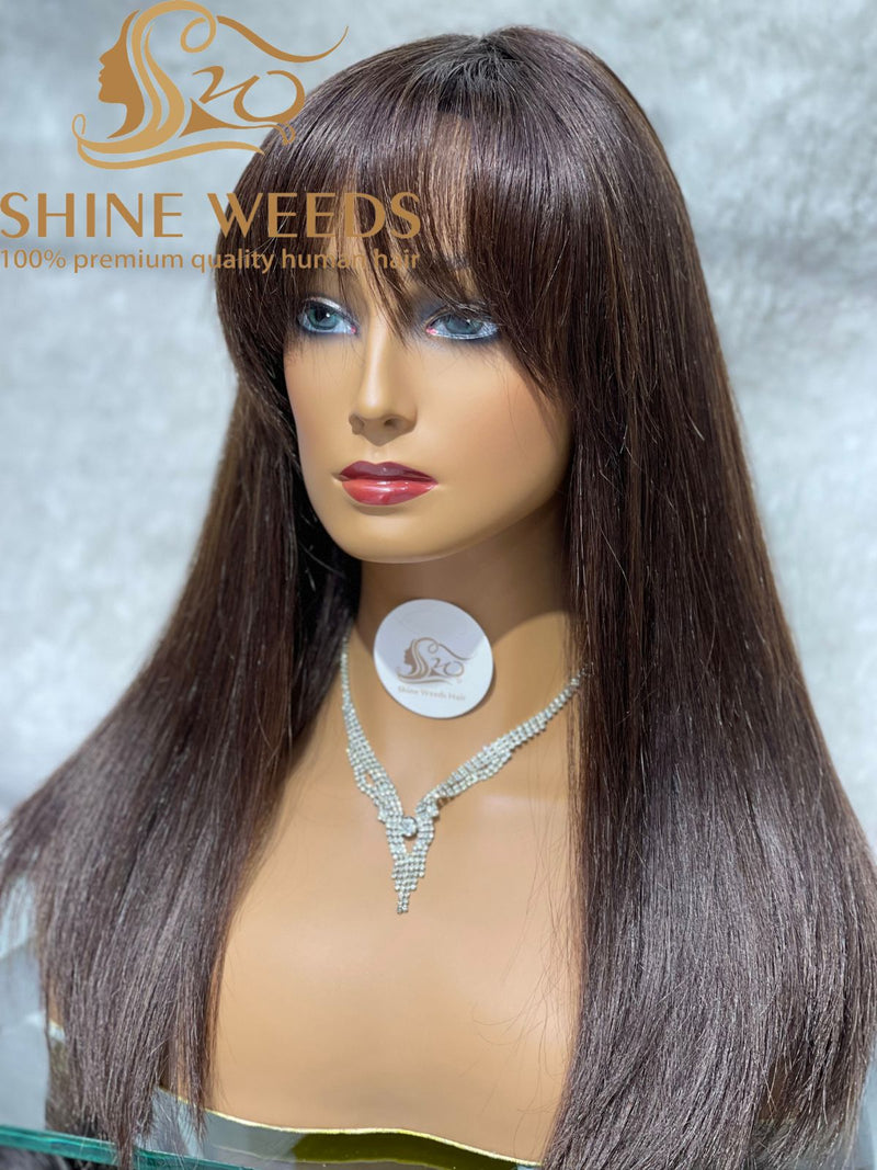 Medium Size Fringe Wig 18'' Natural Hair 513 Model