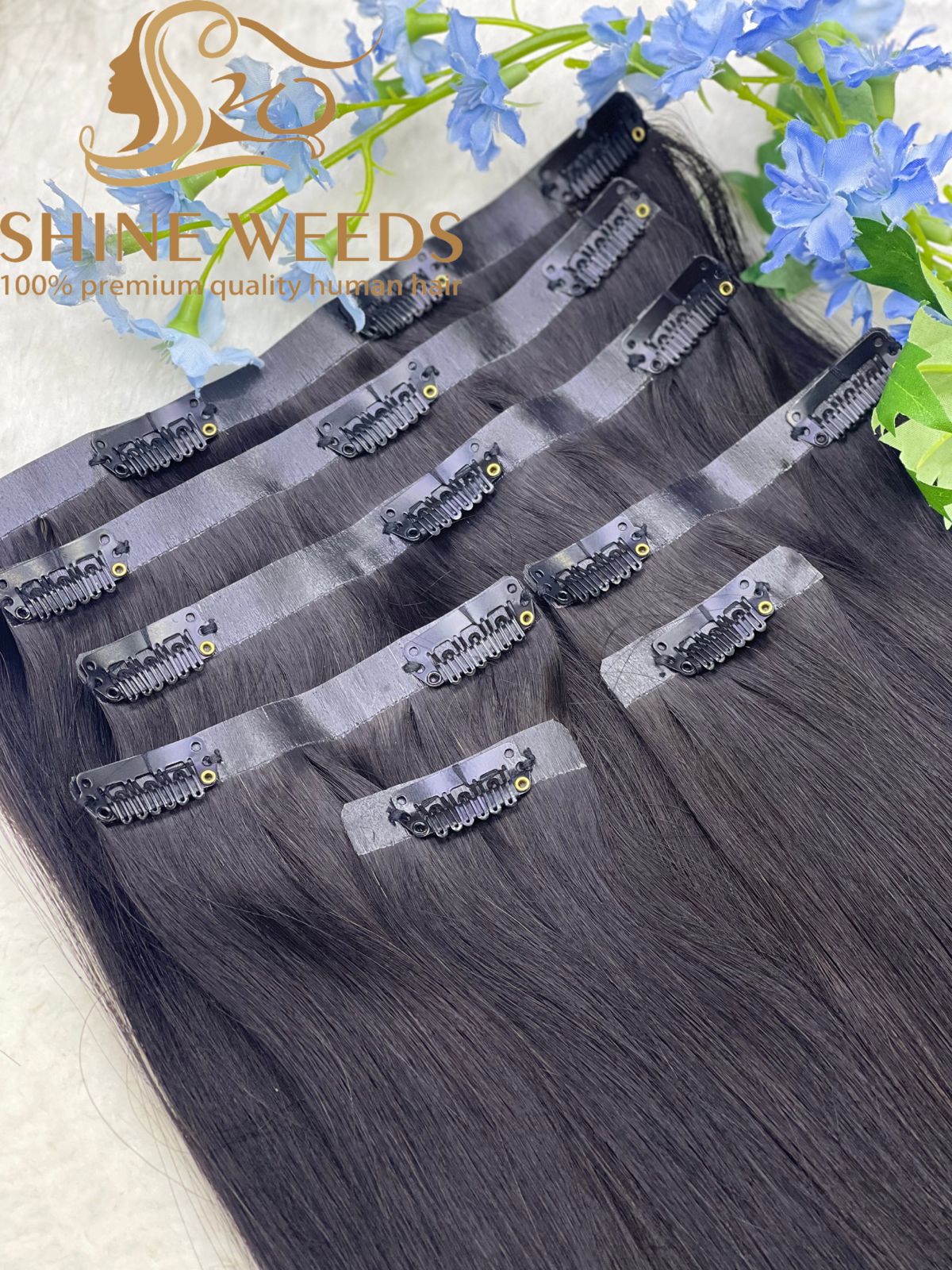 PU Clip Extension 22'' 55cm 150grams Natural hair Glory series