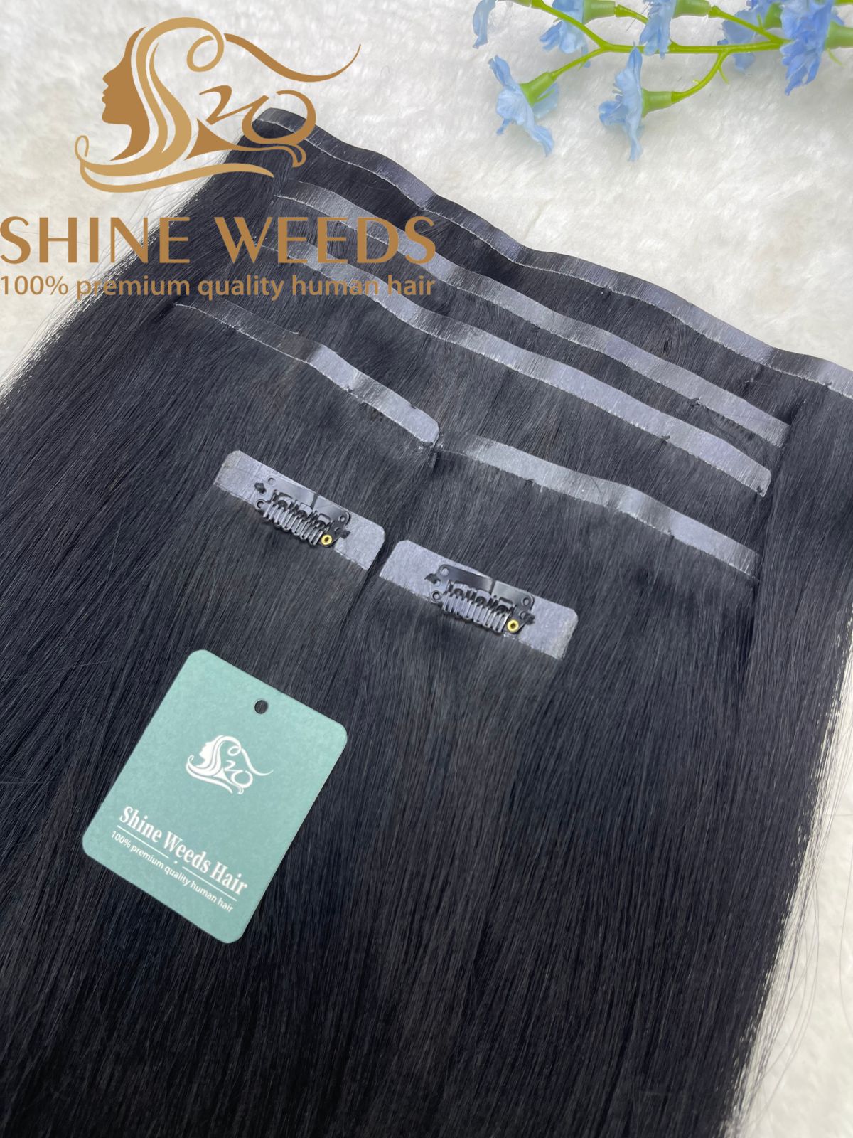 PU Clip Extension 22'' 55cm 150grams Natural hair Glory series