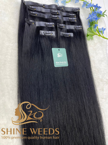 PU Clip Extension 22'' 55cm 150grams Natural hair Glory series