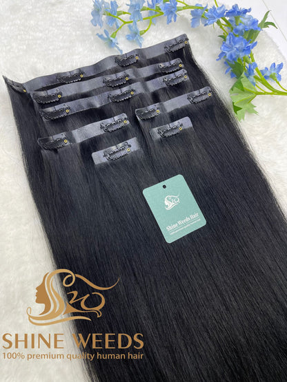 PU Clip Extension 22'' 55cm 150grams Natural hair Glory series