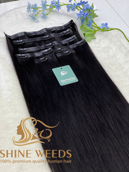 PU Clip Extension 22'' 55cm 150grams Natural hair Glory series