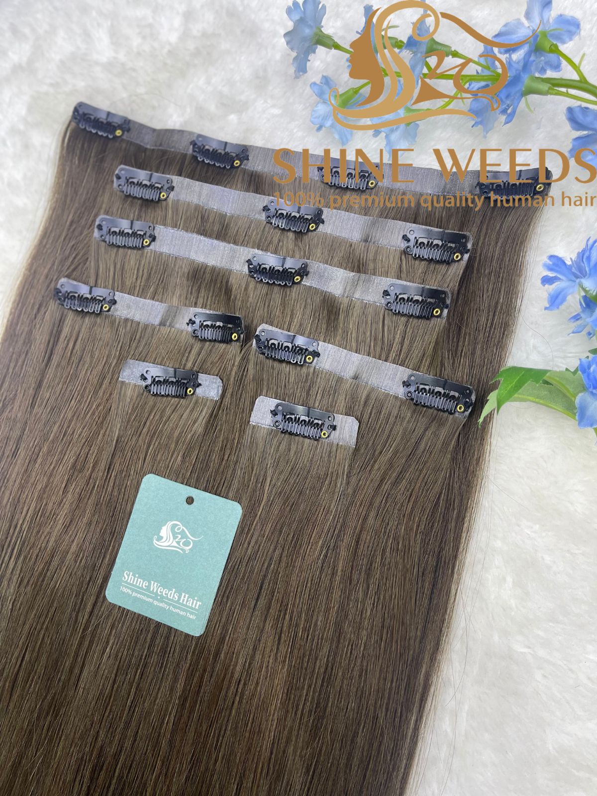 PU Clip Extension 22'' 55cm 150grams Natural hair Glory series