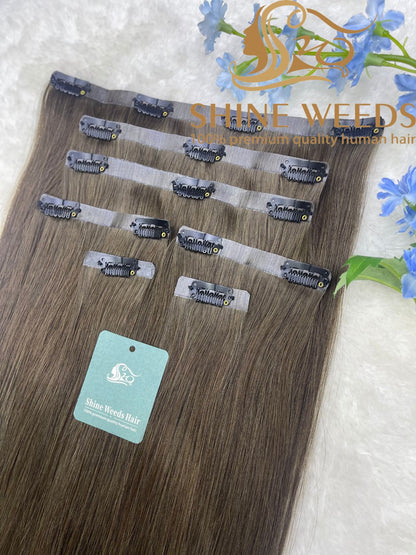 PU Clip Extension 22'' 55cm 150grams Natural hair Glory series