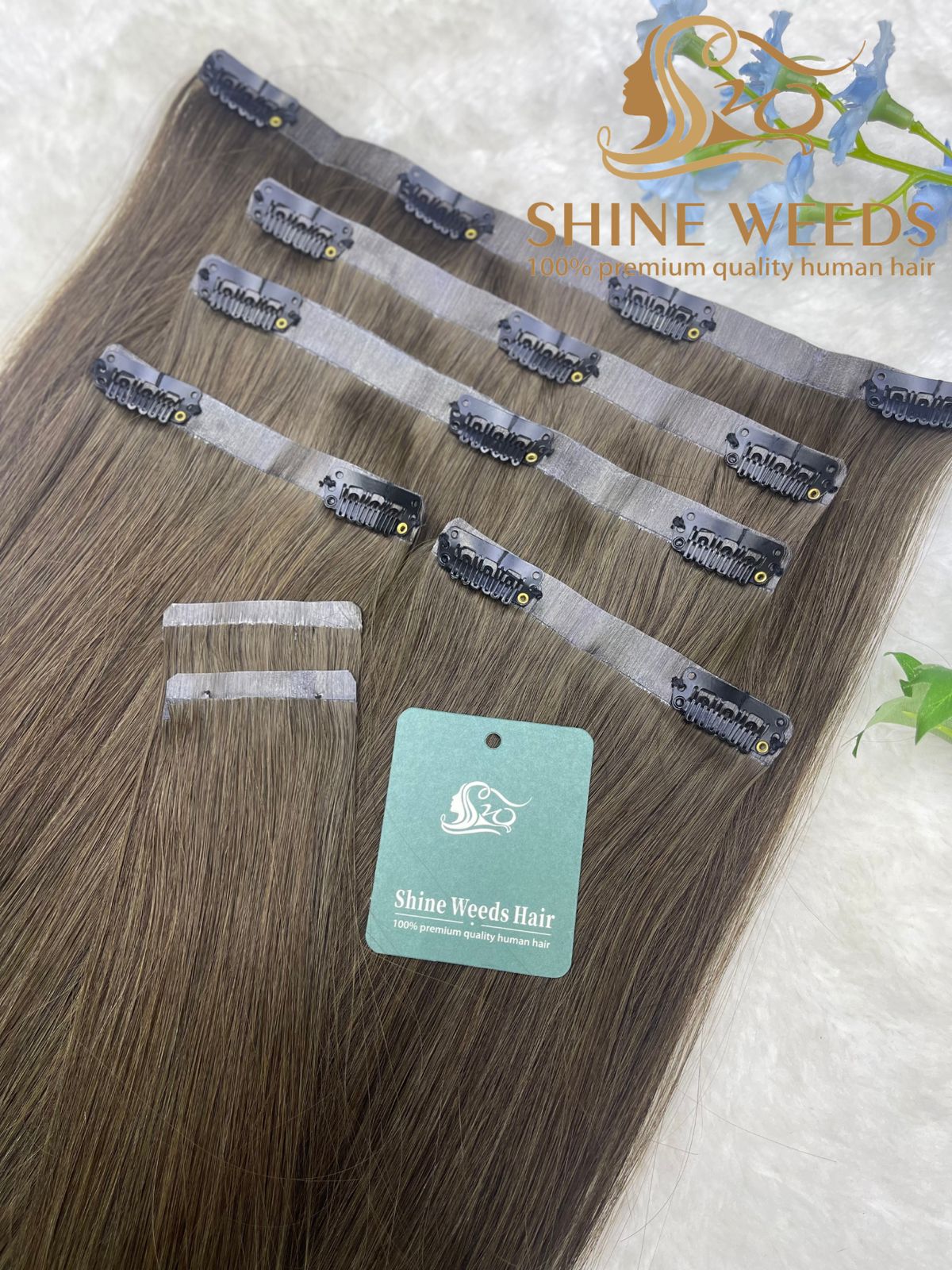 PU Clip Extension 22'' 55cm 150grams Natural hair Glory series