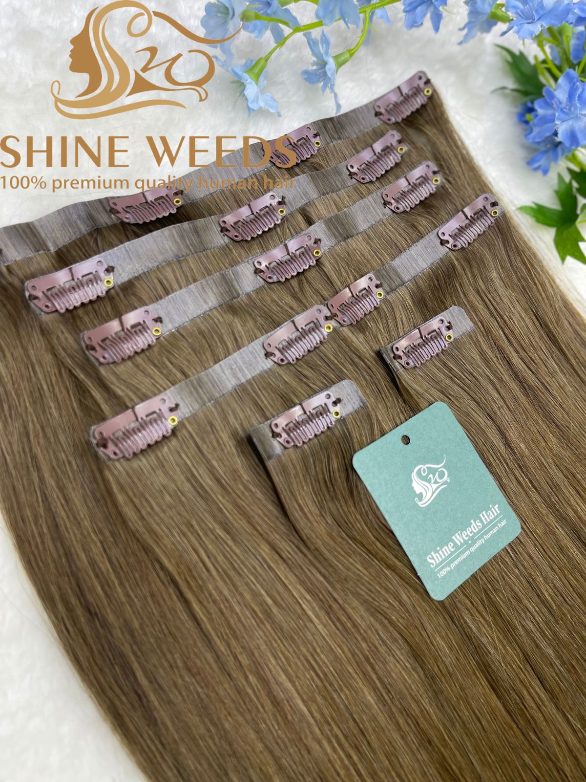 PU Clip Extension 22'' 55cm 150grams Natural hair Glory series